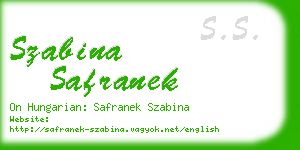 szabina safranek business card